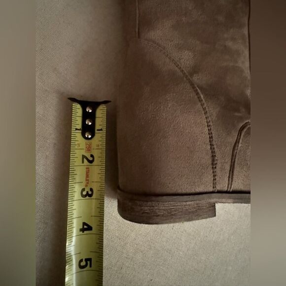 BEAU + ASHE Taupe Faux Suede Size 9.5 Rock Wedge Boots Booties Lace Up NWOT - Picture 13 of 13